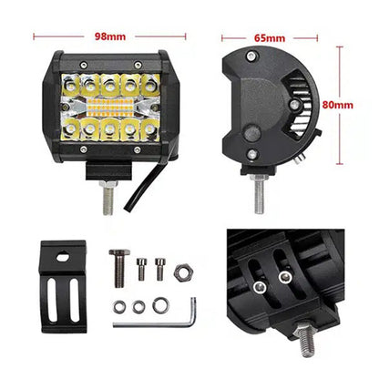 Set 2 Proiectoare auto LED, 120W/set, 2 moduri iluminare