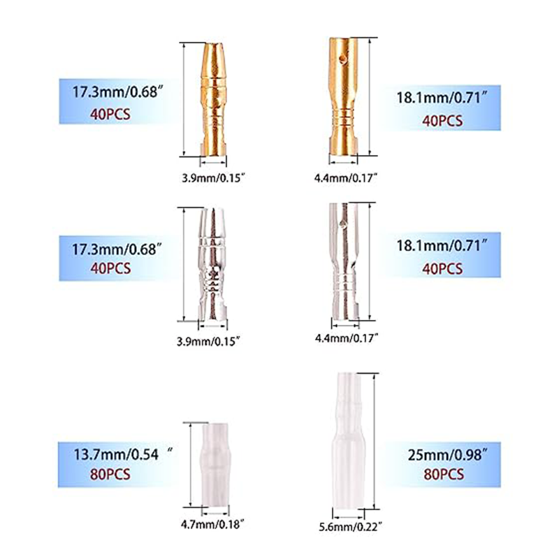 Trusa conectori electrici 320 de piese, alama