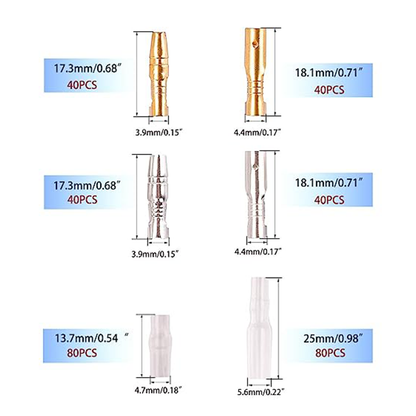 Trusa conectori electrici 320 de piese, alama