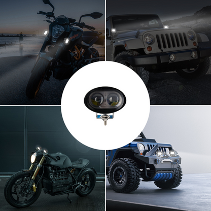 Proiector auto/moto 2LED CREE 20W, lupa 6D, 10/30V, 6000k, 1800lm