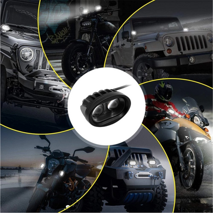 Proiector auto/moto 2LED CREE 20W, lupa 6D, 10/30V, 6000k, 1800lm