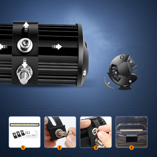 Proiector auto LED cu suport, 540W, 65.5cm