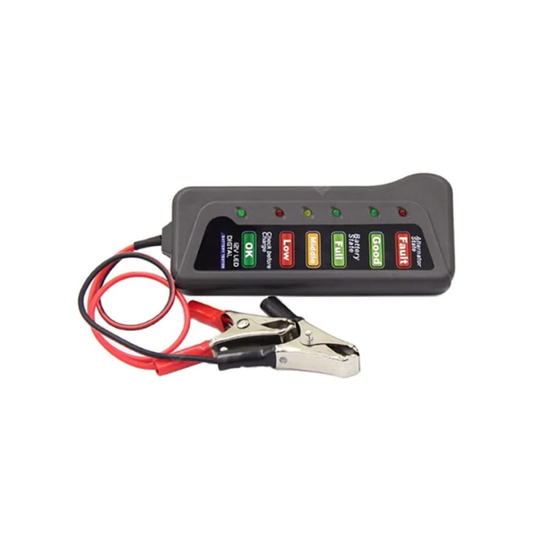 Tester auto pentru baterie, 12V, cu clesti