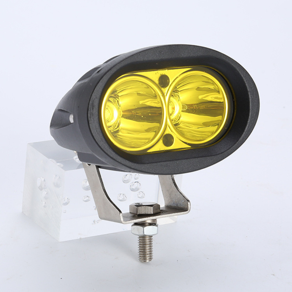 Proiector auto/moto LED CREE, 20W, 10/30V, 1800lm, geam galben