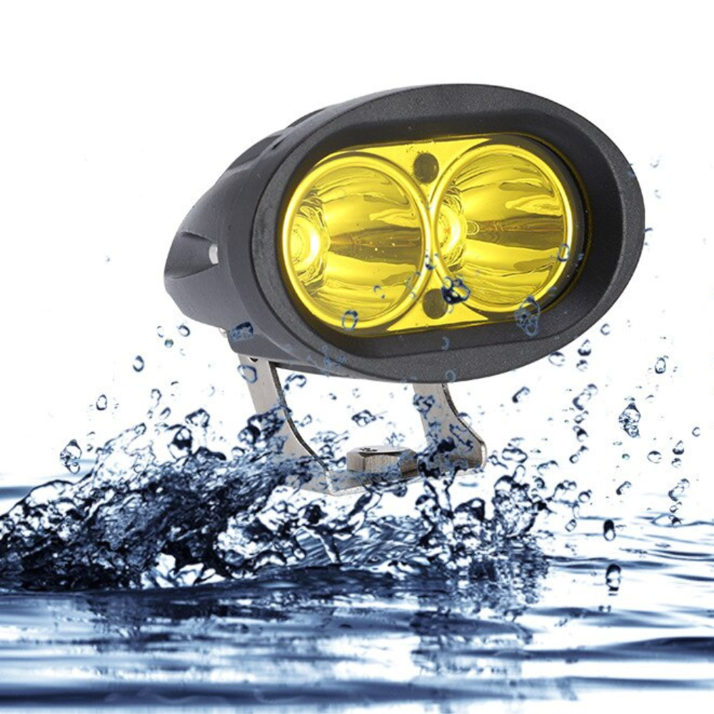 Proiector auto/moto LED CREE, 20W, 10/30V, 1800lm, geam galben