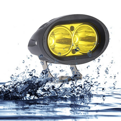 Proiector auto/moto LED CREE, 20W, 10/30V, 1800lm, geam galben