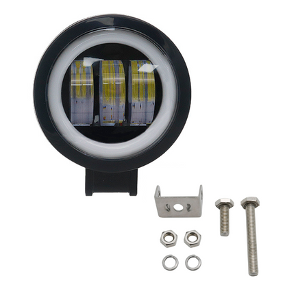 Proiector auto/moto 3LED, 30W, 10/30V, 6000K, lupa, rotund