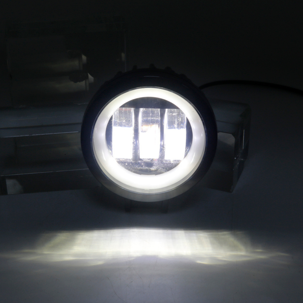 Proiector auto/moto 3LED, 30W, 10/30V, 6000K, lupa, rotund