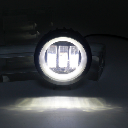 Proiector auto/moto 3LED, 30W, 10/30V, 6000K, lupa, rotund