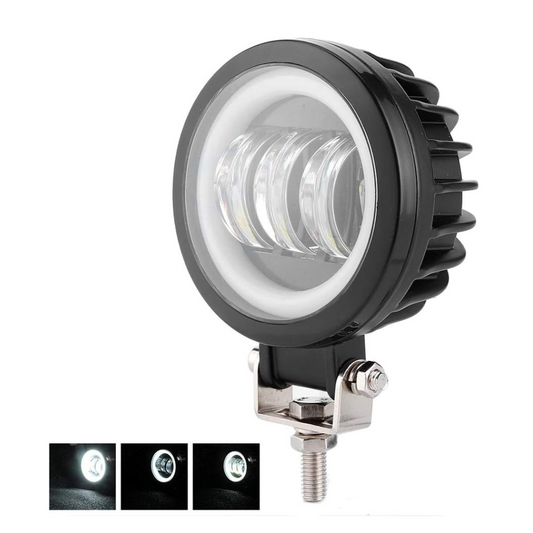 Proiector auto 3LED 80W, stroboscop, 10/30V, lumina alba/albastra