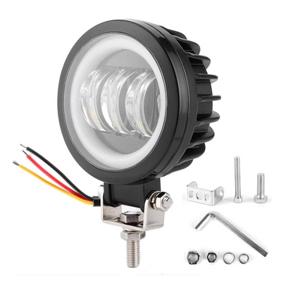 Proiector auto 3LED 80W, stroboscop, 10/30V, lumina alba/albastra