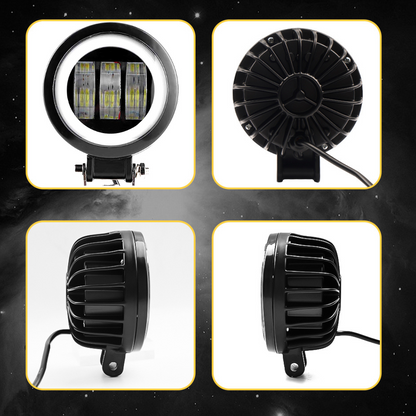 Proiector auto 3LED 80W, stroboscop, 10/30V, lumina alba/albastra