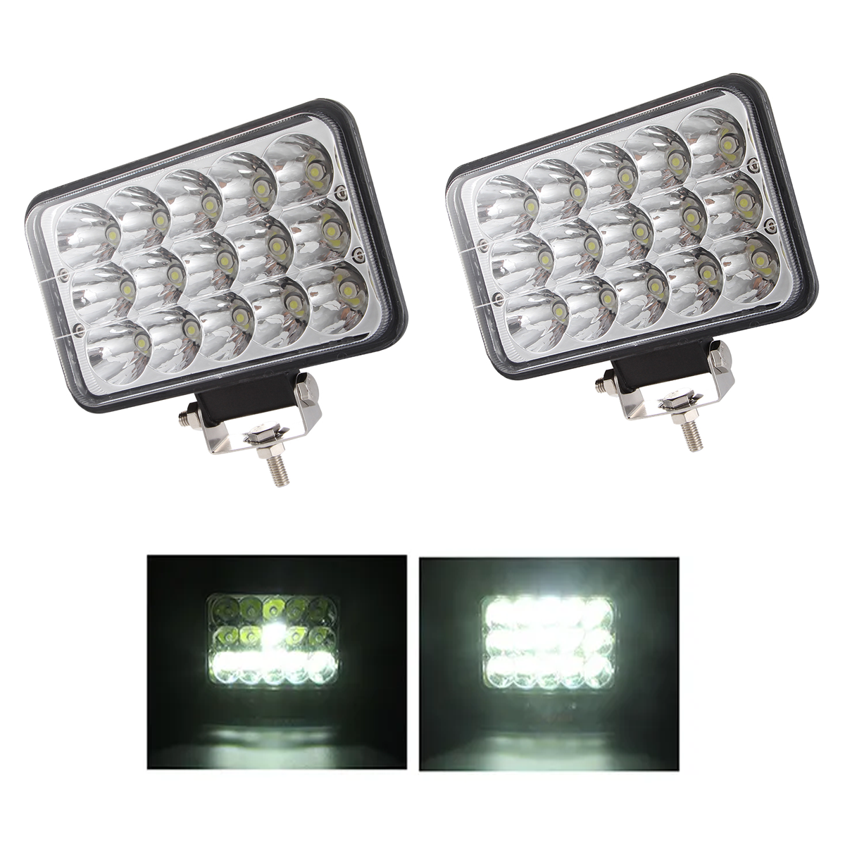 Set 2 Proiectoare Auto, 180W/set, 10/30V, 15LED, alb rece