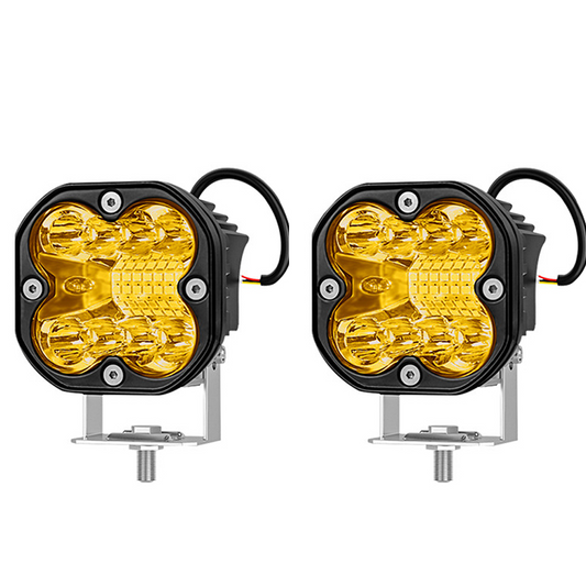 Set 2 x proiectoare auto LED galben 66W/proiector, 50LED