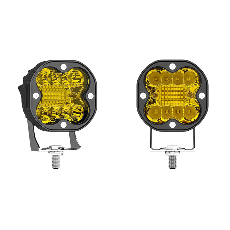 Set 2 x proiectoare auto LED galben 66W/proiector, 50LED