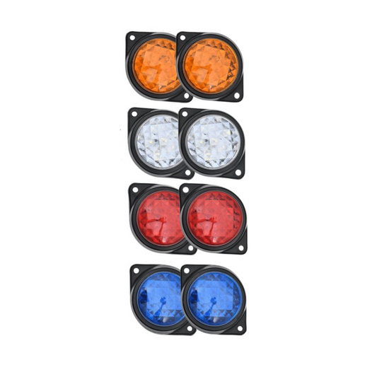 Set 2 x Lumini gabarit LED 12/24V, rotunde, diverse culori