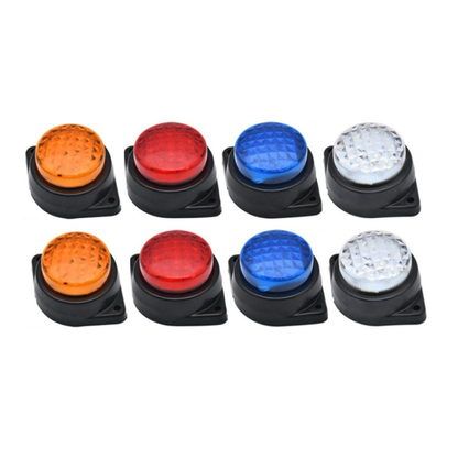 Set 2 x Lumini gabarit LED 12/24V, rotunde, diverse culori