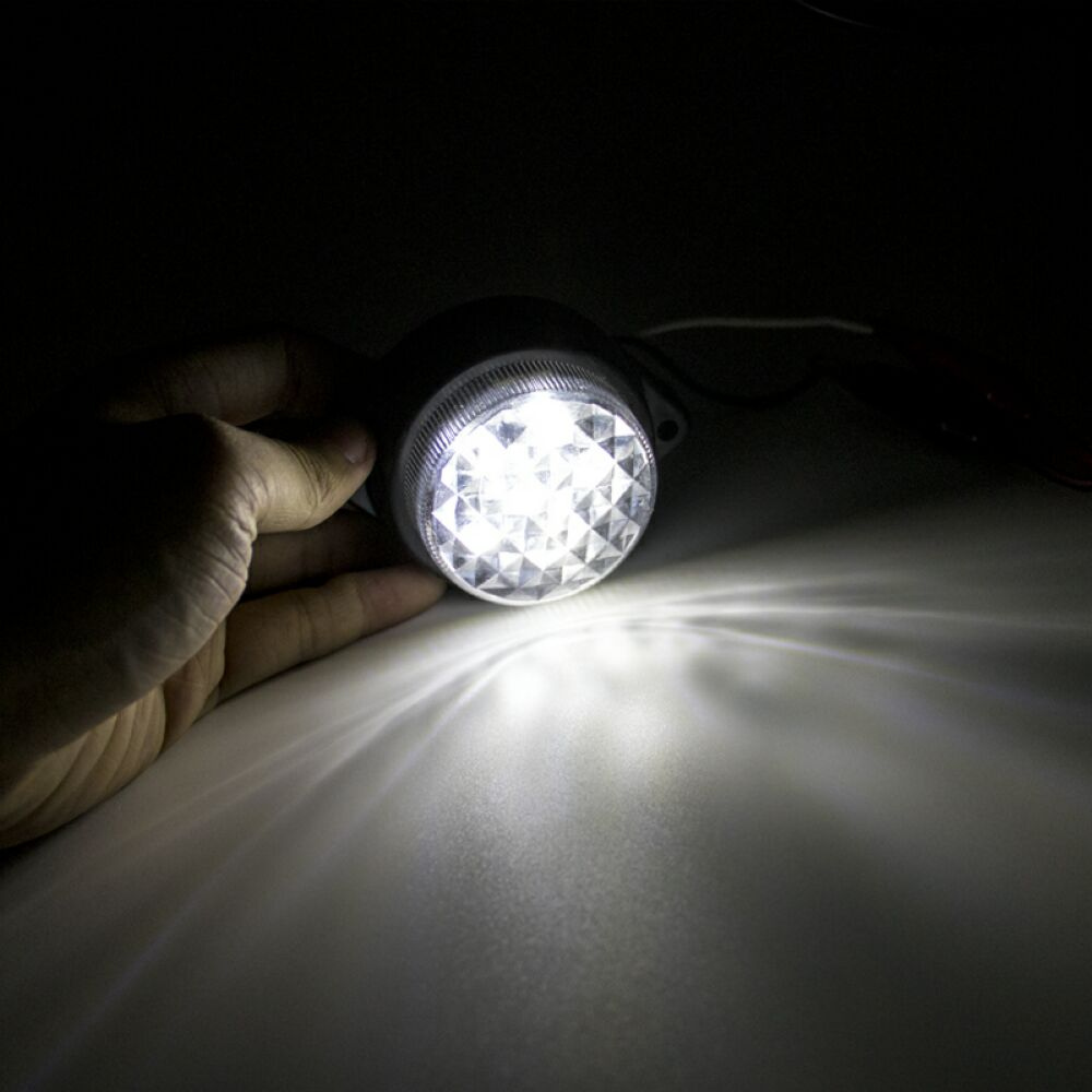 Set 2 x Lumini gabarit LED 12/24V, rotunde, diverse culori