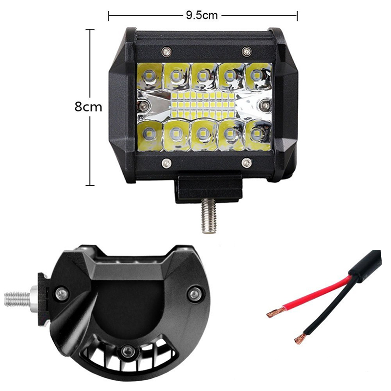 Set 2 x proiectoare auto LED, 140W/set, 10/30V, 20LED