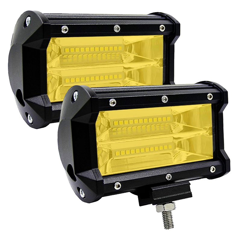 Set 2 x proiectoare auto LED, 72W/proiector, 3000K, 24LED
