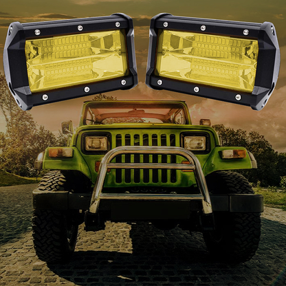 Set 2 x proiectoare auto LED, 72W/proiector, 3000K, 24LED