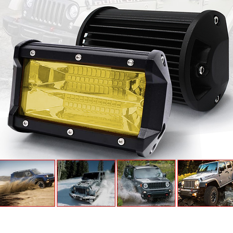 Set 2 x proiectoare auto LED, 72W/proiector, 3000K, 24LED