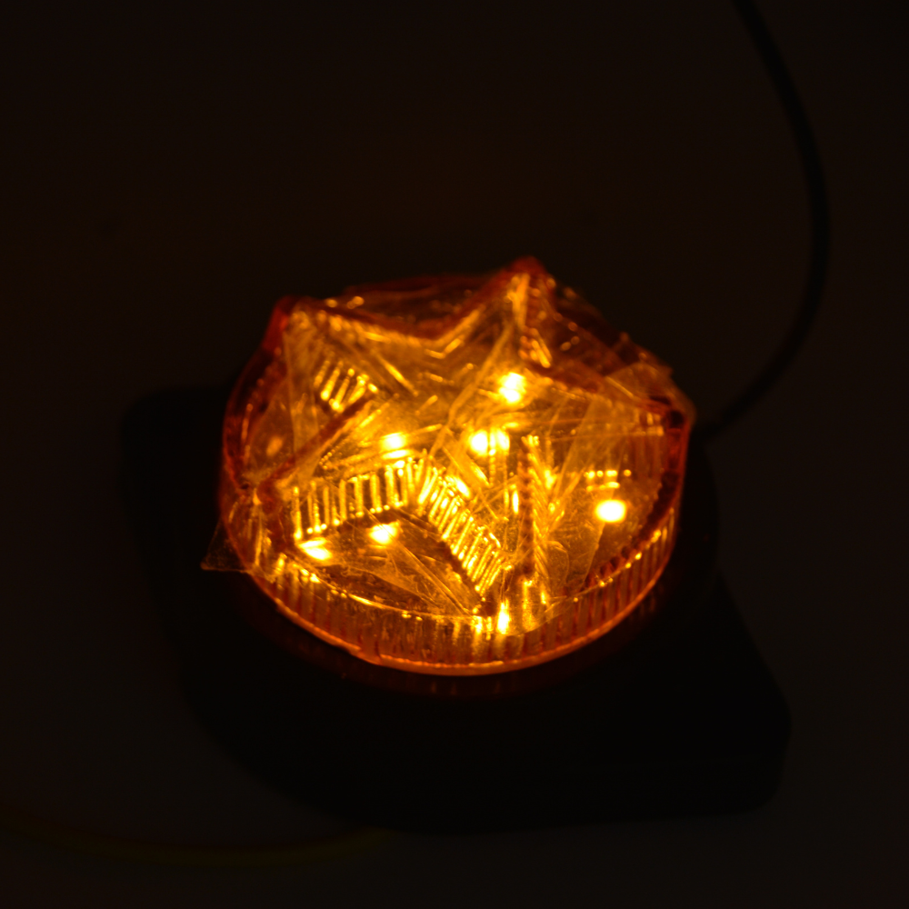 Set 2 x Lampi gabarit rotunde 24V, 11LED, stea, diverse culori