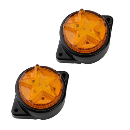 Set 2 x Lampi gabarit rotunde 24V, 11LED, stea, diverse culori