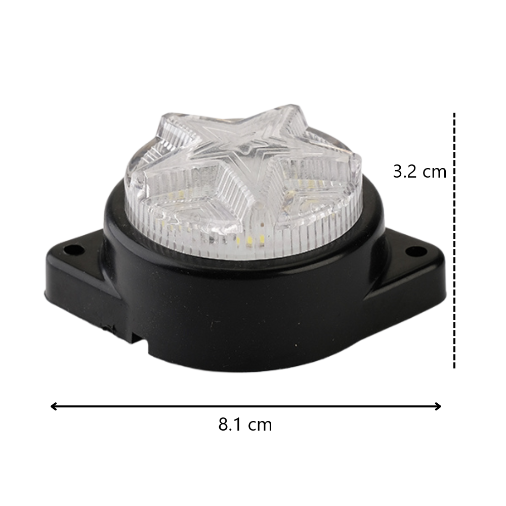 Set 2 x Lampi gabarit rotunde 24V, 11LED, stea, diverse culori