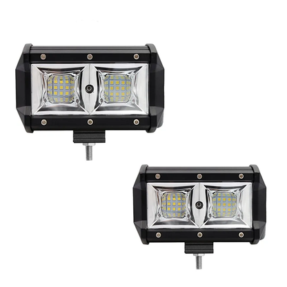 Set 2 x proiectoare auto LED, 72W, 6500K, 12V, IP68, 18LED