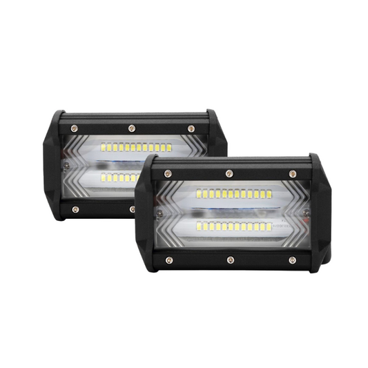 Set 2 x proiectoare auto LED, 72W, 6000K