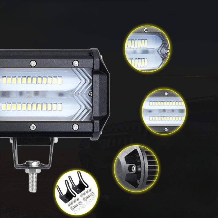 Set 2 x proiectoare auto LED, 72W, 6000K