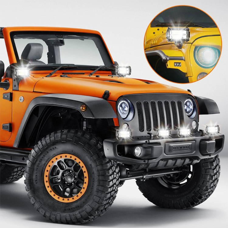 Set 2 x proiectoare auto LED, 72W, 6000K