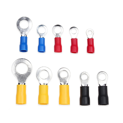 Trusa conectori electrici, 102 piese, 4 culori, cupru/PVC