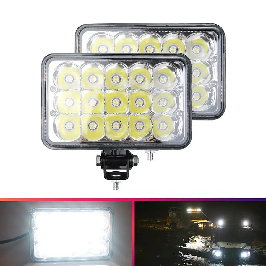 Set 2 x Proiectoare auto 15LED, 2 faze, 180W/set