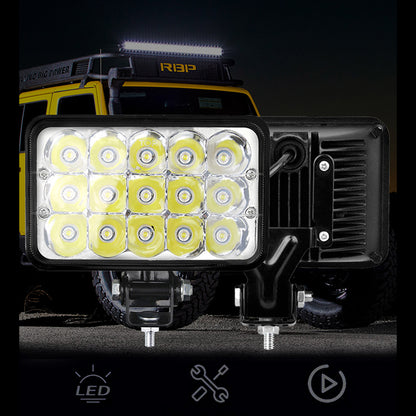 Set 2 x Proiectoare auto 15LED, 2 faze, 180W/set