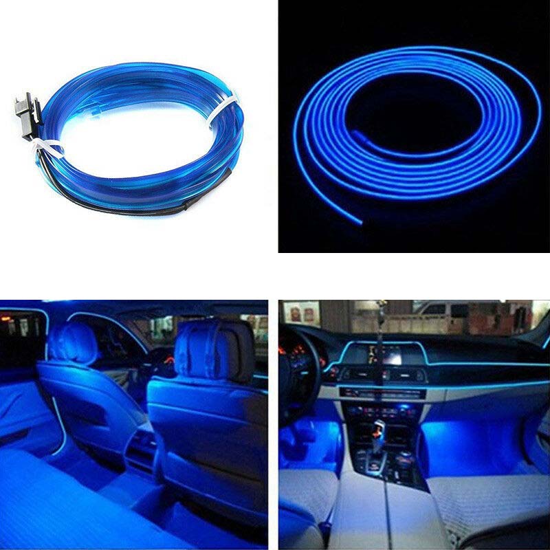 Banda neon auto, flexibila, 12V, 2m, albastru