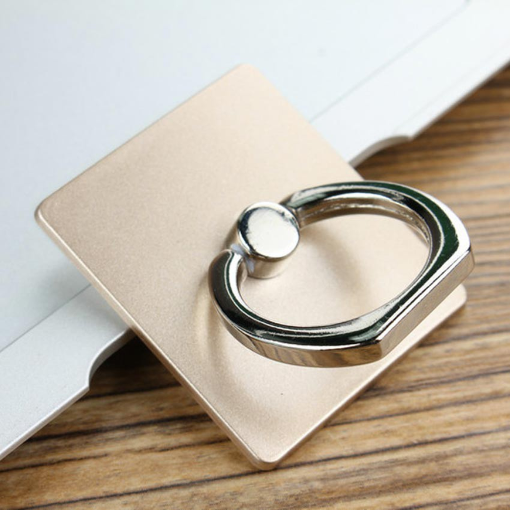 Suport tip inel pentru telefon, metalic, auriu