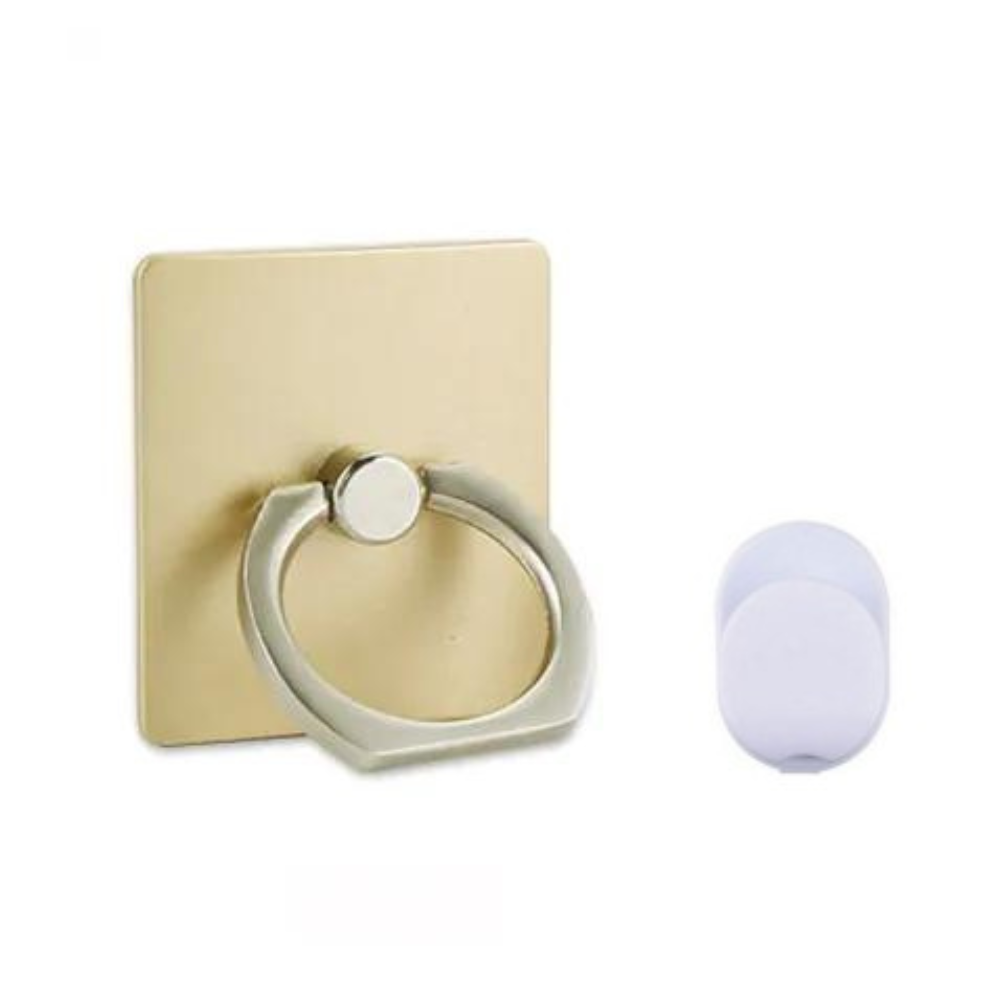 Suport tip inel pentru telefon, metalic, auriu