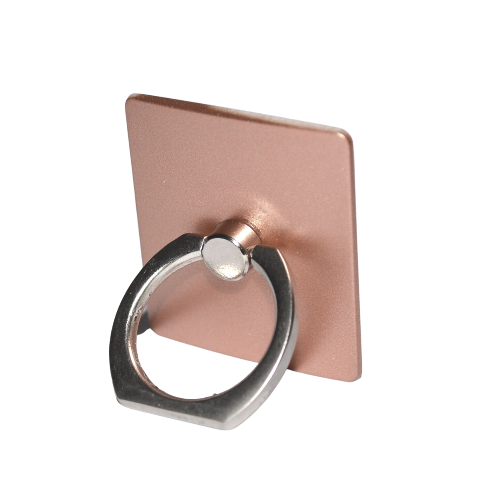 Suport tip inel pentru telefon, metalic, aramiu