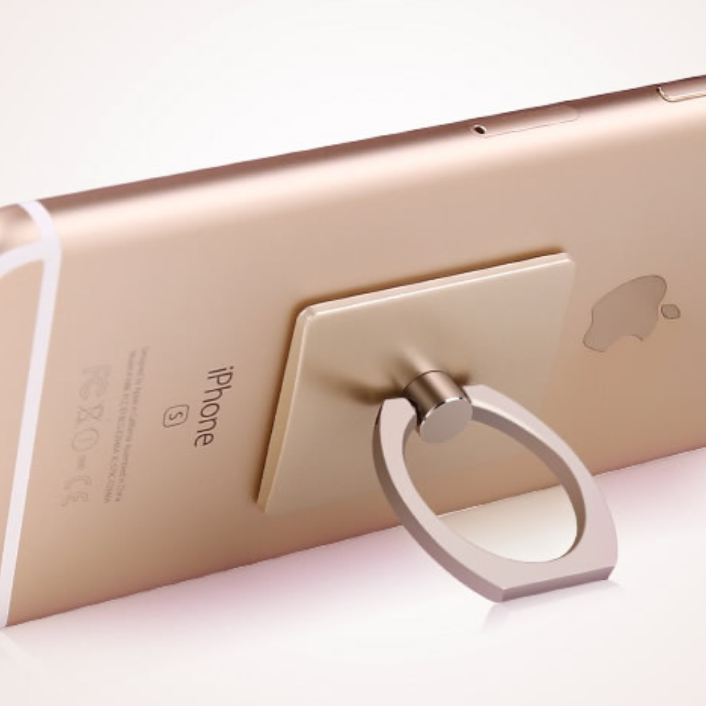 Suport tip inel pentru telefon, metalic, aramiu