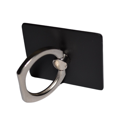 Suport tip inel pentru telefon, metalic, negru