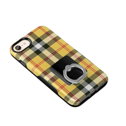 Suport tip inel pentru telefon, metalic, negru