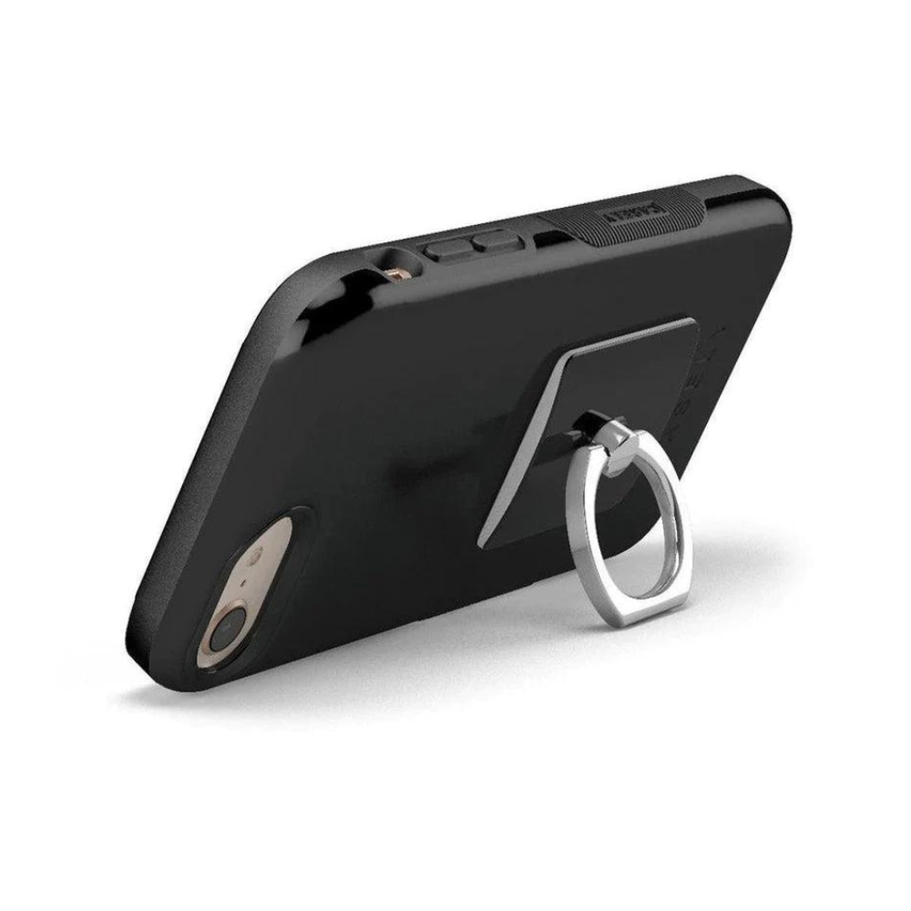 Suport tip inel pentru telefon, metalic, negru