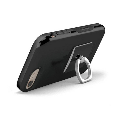 Suport tip inel pentru telefon, metalic, negru