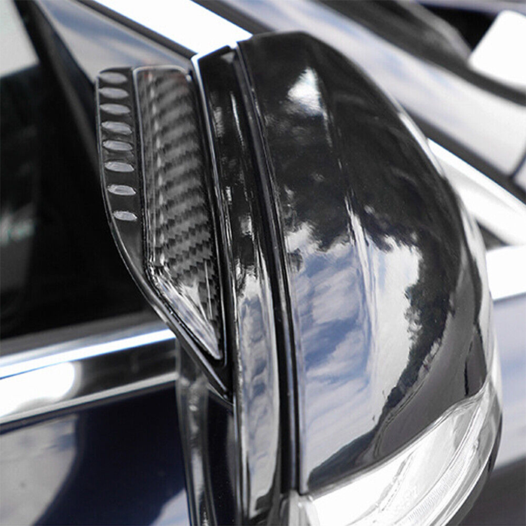 Set 2 x protectie oglinzi auto, fibra de carbon