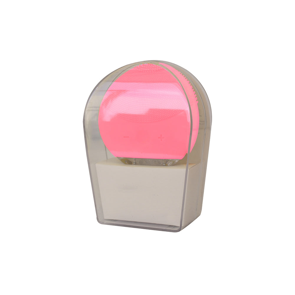 Perie electrica pentru fata din silicon, roz