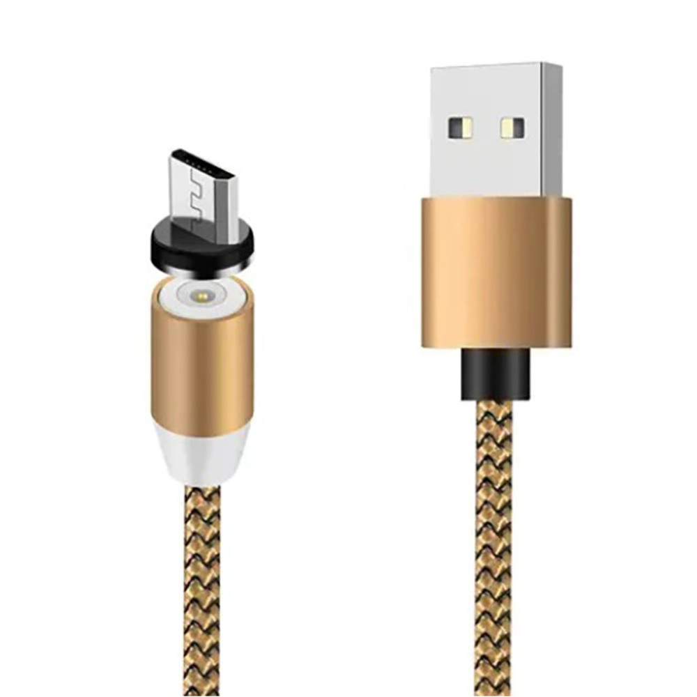 Cablu incarcare magnetic LED, Android, iOS, tip C, auriu