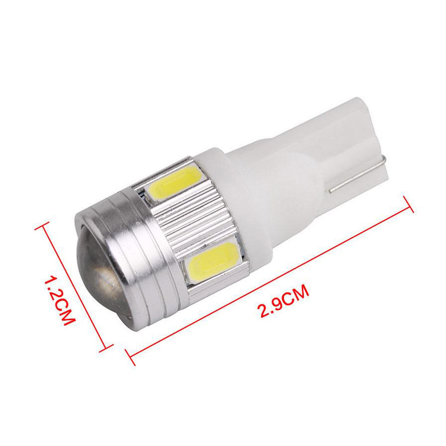 Set 2 x becuri auto LED, T10, 6 SMD, 5W, canbus, alb