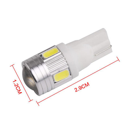Set 2 x becuri auto LED, T10, 6 SMD, 5W, canbus, alb
